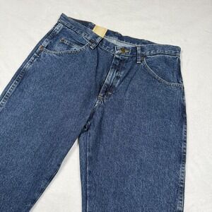 Wrangler Five Star Jeans Mens 34x29 Blue Regular Fit Straight Leg Denim